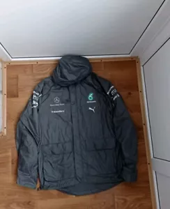 Mercedes AMG Petronas Racing F1 Formula One Puma mens Gray Jacket size L - Picture 1 of 9