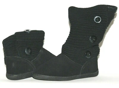 Clark замши и трикотажа рулон верхний черный флис с подкладкой ботинки резиновая подошва размер 8 - Изображение 1 из 4