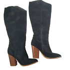 Croma Vintage Black Magyie Suede Knee High Retro Boho Boots Women's Size 10M