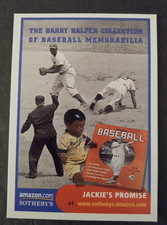JACKIE  ROBINSON  1999  BARRY HALPER COLLECTION OF BASEBALL MEMORABILIA SOTHEBYS