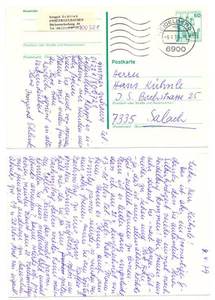 100585 - Entero P 126 - Postal - Heidelberg 9.4.1979 a Salach - Imagen 1 de 2