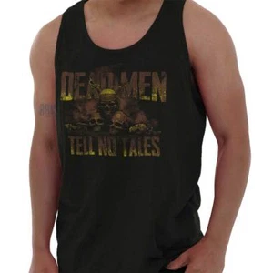 Dead Men Tell No Tales Pirate Skull Movie Tank Top T Shirts Tees Men Women - Picture 1 of 9