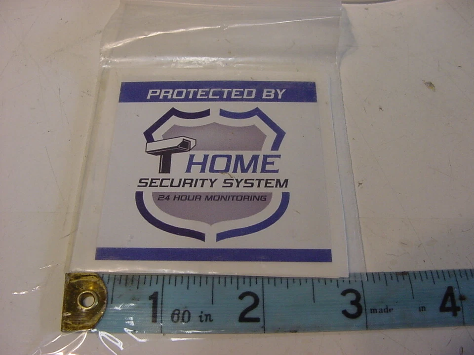 PROTECTED BY HOME SECURITY SYSTEM 24 HOUR MONITORING STICKER DECAL - Image 1 of 1