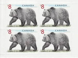 Canada Stamp #1694 - Grizzly Bear (1997) $8 Mini Sheet - Picture 1 of 1