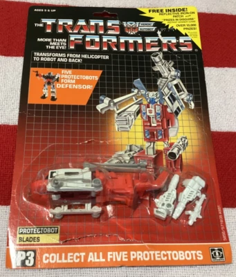 HASBRO VTG 1986 TRANSFORMERS G1 PROTECTOBOTS BLADES ACTION FIGURE DEFENSOR B - Image 1 of 2