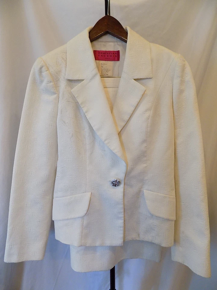 CHRISTIAN LACROIX  Sunburst 2Pc Skirt Suit Size M-10/40 France (123) - Image 1 of 4