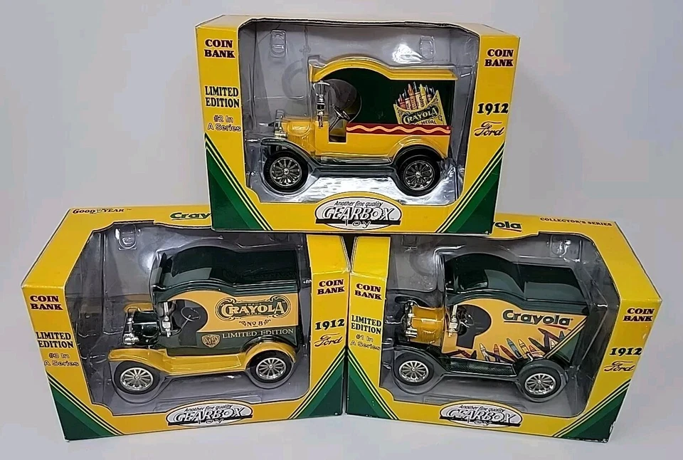 1998 Crayola 1912 Ford Limited Edition Coin Bank Collectors Series Die Cast 1 24