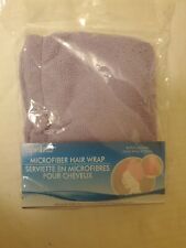 Microfiber Hair Wrap Light Purple with Button to hold Towel in place- New
