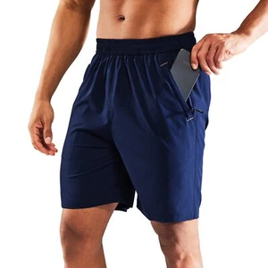 Men's Quick Dry Running Shorts with Zipper Pocket Elastic Waist Athletic Work... - Picture 1 of 6