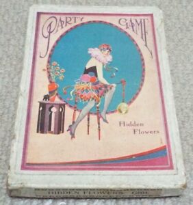 Hidden Flowers Art Deco Lady Vintage 1930s Dainty Series Party Game