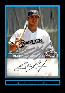 ERIK KOMATSU SIGNED 2009 BOWMAN #BP61 ON-CARD AUTO - MILWAUKEE BREWERS - Picture 1 of 2