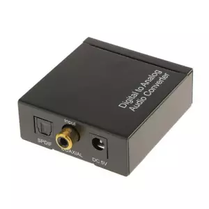 Digitaler Koaxial-Toslink-Optik-zu-Analog-L/R-Cinch-Audiokonverter-Adapter - Bild 1 von 9