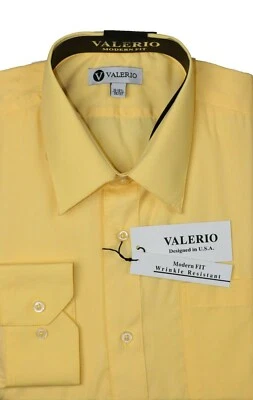 Мужская рубашка современный крой большого размера твердого длинным рукавом на пуговицах размер 15-18 - Изображение 1 из 4