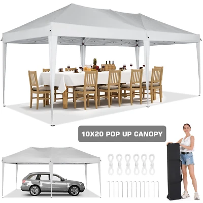 Heavy Duty 10' X 20' Steel Frame Canopy Carport Portable Garage Tent Shelter US - Image 1 of 4