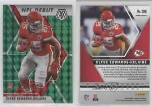 2020 Panini Mosaic NFL Debut Green Prizm Clyde Edwards-Helaire #266 Rookie RC