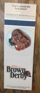 GIRVES BROWN DERBY RESTAURANT MATCHBOOK COVER: OHIO LOCATIONS MATCHCOVER -E18 - Picture 1 of 1