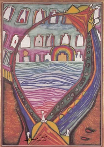 Mapa artístico: Hundertwasser - Naufragio - El hundimiento de Venecia - Imagen 1 de 1