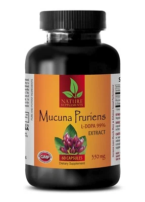 Dopamine brain food - MUCUNA PRURIENS 350mg 99% Extract - sexual health - 1 Bot - Image 1 of 4