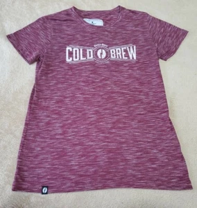 Official Dutch Bros Coffee Cold Brew womens tshirt MEDIUM Maroon short sleeve - Picture 1 of 6
