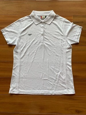 白色 Speedo Clique 女式短袖 Polo 衫 M 码-全新无标签 — 第 1/4 张图片