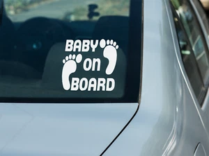 Baby On Board Vinyl Decal Funny Car Child Children Window Bumper Sticker  - Picture 1 of 6