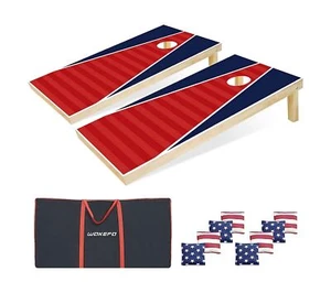 Cornhole Boards Corn Hole Game: 4' x 2' /3' x 2'Solid Wood Cornhole Set -Two ... - Picture 1 of 8