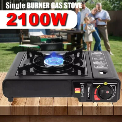 Portable Camping Gas Stove Single Burner Hob BBQ Outdoor Butane Gas Cooker Stove - Image 1 of 4