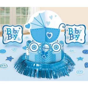 Celebrate Baby Boy Blue Modern Cute Baby Shower Table Decorating Kit - Picture 1 of 1