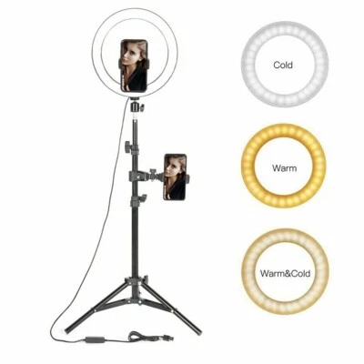 10" LED Ring Light with Stand Photographic Selfie Studio Tripod for Smartphone - Image 1 of 4