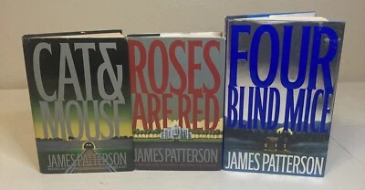 Lot Of 3 James Patterson Hardcover Books: Cat & Mouse, Roses Are Red, Four Blind Foto 1 de 4