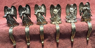 Medias de ángel de Navidad de latón pesado Avon (6) Foto 1 de 3