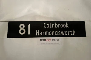 London Linen 1976 Bus Blind 36a 42” Gift - TFL - 81 Colnbrook Harmondsworth - Picture 1 of 12