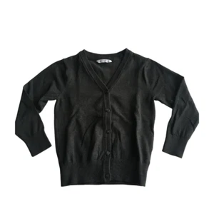 Dark Grey School V-neck Cardigan - Picture 1 of 1