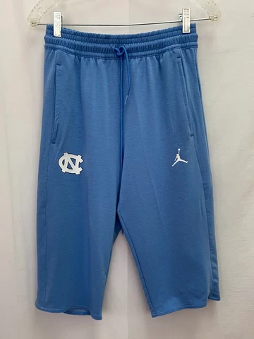 NWT - JORDAN blue UNC Tar Heels Dri-Fit Long Shorts - XS Cover