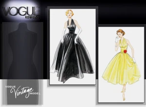 Retro Circa 1957 Dress Gown Sewing Pattern U-Pick Size 4-18 Vogue 2962 NEW OOP - Picture 1 of 3