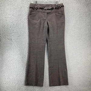 Tracy Evans Wide Leg Dress Pants Womens Junior Size 9 Beige Tan Belted Career - Picture 1 of 12
