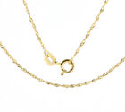 Mens 9Ct Gold 1Mm Diamond Cut Chain Necklace
