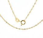 Mens 9ct Gold 1mm Diamond Cut Chain Necklace