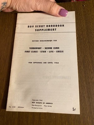 Suplemento manual vintage do escoteiro da América 1963 - Imagem 1 de 2