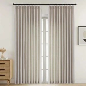 Extra Wide Pinch Pleated Curtains 84 Inches Long 2 Panels Set, Soft Thick Tex... - Bild 1 von 8