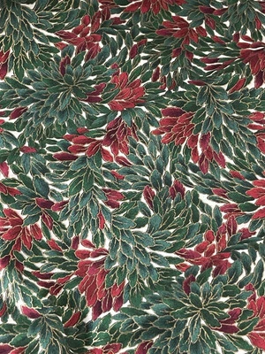 Vintage Hoffman International Fabrics Windsor Collection Christmas Green 2 Yrd - Image 1 of 3