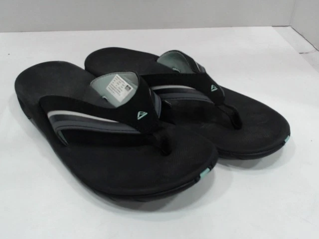 UsedGood - Reef Womens Girls Slap 3, Black/Black/Aqua, 10 - Image 1 of 4