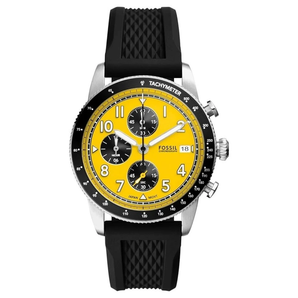 Fossil Men's Sport Tourer Yellow Dial Watch - FS6044 - image 1 of 1