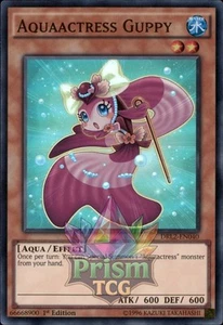 1st ed Aquaactress Guppy super rare DRL2-EN040 Yugioh - Picture 1 of 1