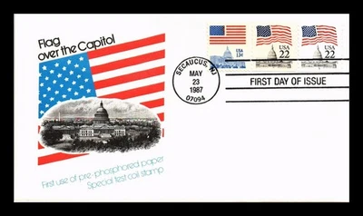 DR JIM STAMPS US COVER FLAG OVER CAPITOL SPECIAL TEST COIL FDC COMBO INSERT - Image 1 of 2