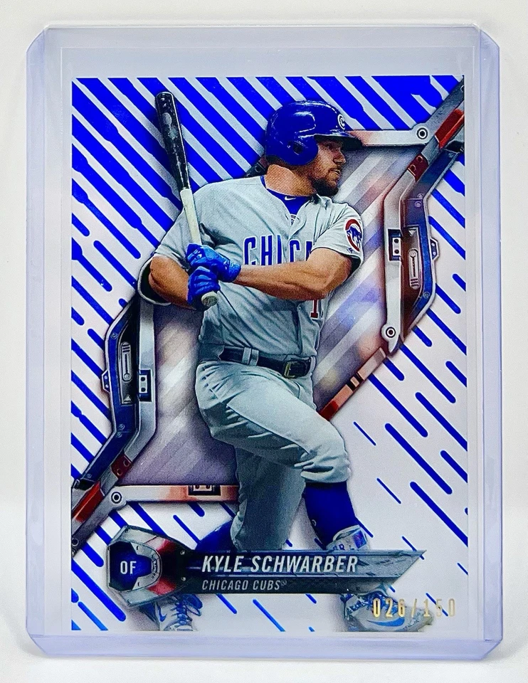 2018 Topps High Tek Kyle Schwarber Blue #/150 Chicago Bears - Image 1 of 1