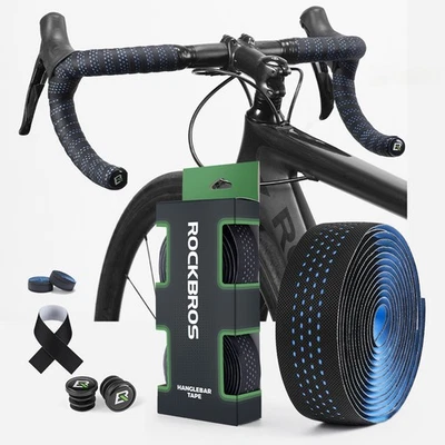 ROCKBROS Bicycle Handlebar Tape Non-Slip Silica EVA Bike Handle Bar Wrap Straps - Image 1 of 4