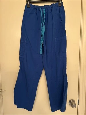 Pantalones Médicos MC Azul Cordón/Elásticos Cintura Bolsillos Médicos Talla M Foto 1 de 4