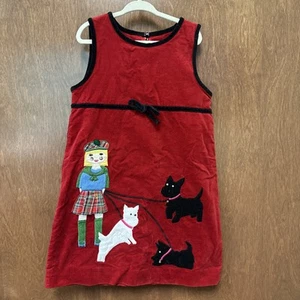 Lilly Pulitzer Vintage RARE Girls 6 Appliqué Dress Corduroy Y2K Scottie Dogs EUC - Picture 1 of 15