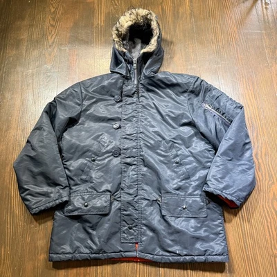 Chaqueta Militar De Colección Para Hombres L Negra N-3B Arctic Parka Abrigo Volador N3B Snorkel Foto 1 de 4